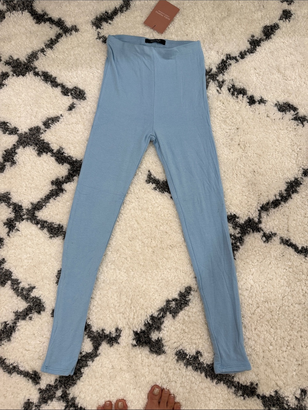 NWT baby mama naked wardrobe seamless high rise legging in blue. S